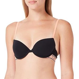 Emporio Armani Underwear Iconic Logo Band Push Up BH voor dames, zwart, 36A, zwart, A