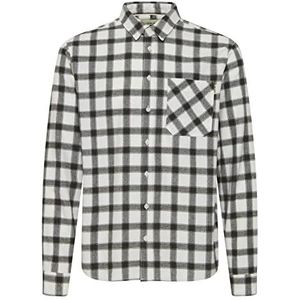 Blend 20714330 Shirt voor heren, vrijetijdshemd, geruit hemd, club-kraag, hoogwaardige katoenkwaliteit, Roze (190509), S