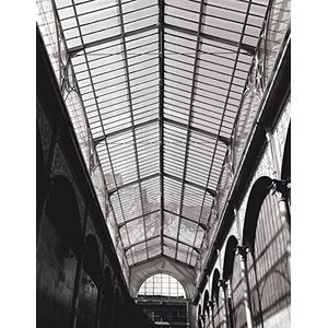Rasch Behang 940923 - Fotobehang op vlies in industriële stijl met fabriekshal in zwart, wit en grijs - 3,00 m x 2,32 m (L x B)