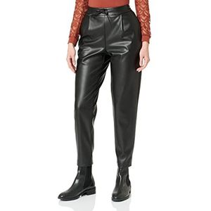 Vila Women's VINILLE RW Coated 7/8 Pants-NOOS Kunstlederen broek, Zwart, 36, zwart, 36