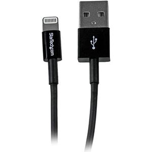 StarTech.com 1m Zwarte Apple 8-pin Lightning naar USB Kabel voor iPhone iPod iPad - Slanke Apple Lightning naar USB Lader / Sync Kabel - Discontinued, Beperkte voorraad, Vervangen door RUSBLTMM1MB