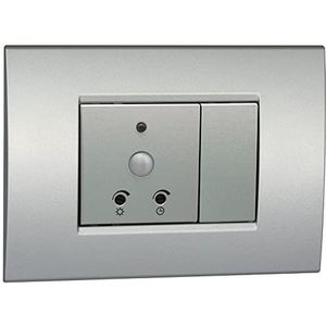 VEMER VE790900 SENS IR DUO schemerbewegingsmelder voor binnen, infrarood bewegingssensor, installatie op inbouwdoos, zilver