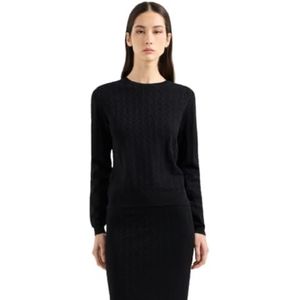 Pullover - Jacquard - Zwart - Zachte Stof