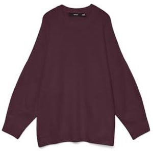 VERO MODA - Vmcboom Ls O-Neck Pullover - Winetasting - Dames - Losse Pasvorm