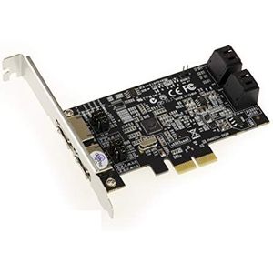 KALEA-INFORMATIQUE PCIe 4 + 2-poorts SATA en eSATA 6G-controllerkaart met Marvell 88SE9230-chipset met Raid 0 1 10 Hyperduo