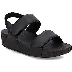 Fitflop Lulu verstelbare sandalen met leren riem voor dames, Zwart, 42 EU