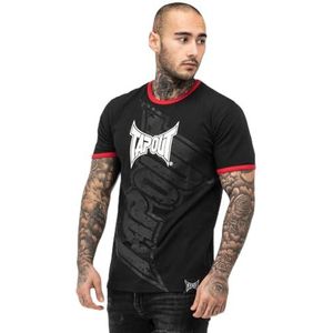 Tapout Heren T-Shirt Normale Pasvorm Trashed, zwart/rood/wit, XXL