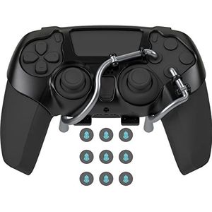 EXknight Leverback V2 PS5 Paddles, Back Button Adapter voor PS5 Controller | Fit met Joystick Cap (Black)