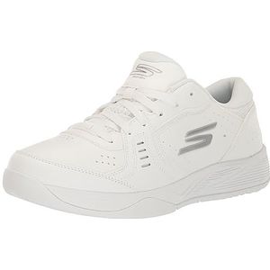 Skechers Viper Court Smash Sneakers voor dames, wit/zilver synthetisch, 35 EU, Wit Zilver Synthetisch, 35.5 EU