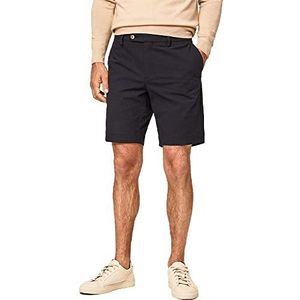 Hackett Londonvoor mannen. HM801266 Seersucker marine Bermuda shorts (30), Casual, Katoen, Marineblauw
