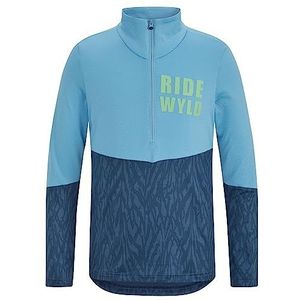 Ziener JOKKA Skipullover voor kinderen, functioneel shirt, warm, elastisch, PFC-vrij, morning blue, 104