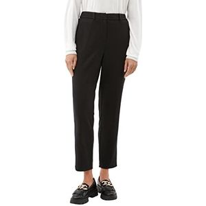 s.Oliver BLACK LABEL Dames Regular: Chino met strijkplooien, zwart, 40