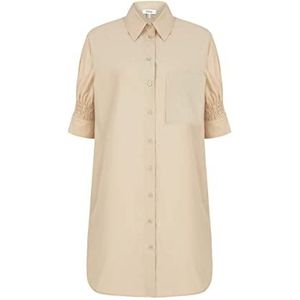 IPEKYOL Dames katoenen shirt jurk, naturel, 40