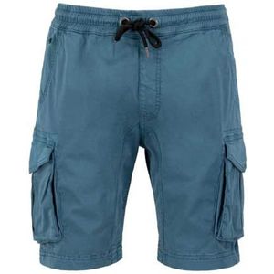 Alpha Industries Katoen Twill Jogger Korte Heren Shorts Vintage Marine