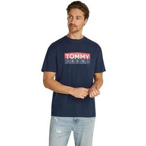 Tommy Jeans TJM REG RWB Tommy Entry TEE EXT DM0DM19684 S/S T-shirt voor heren, blauw (Dark Night Navy), XXL, Blauw (Donker Nacht Marine), XXL