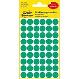 AVERY Zweckform 3143 zelfklevende markeringspunten (Ø 12 mm, 270 kleefpunten op 5 vellen, ronde stickers voor kalender, planner en om te knutselen, papier, mat) groen