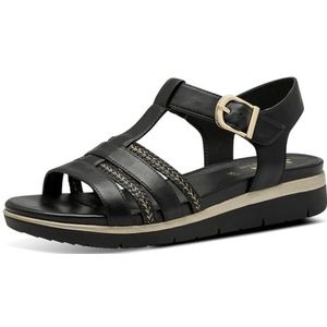 Jana Vegan platte damessandalen, zwart, 36 EU, zwart, 36 EU