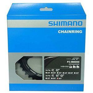 Shimano 40d M8000 Xt Triple.11v kettingblad, zwart, 40 (BA) voor 40-30-22 tanden