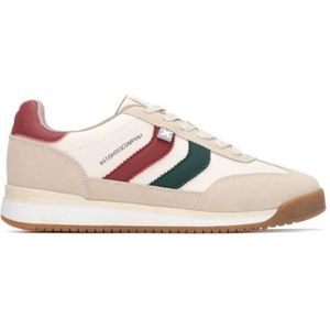 Xti - 14458707-HIELO - Sportschoenen - Beige - Plat - Veters - Casual