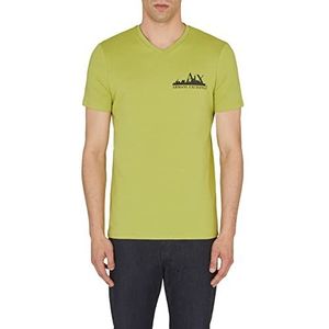Armani Exchange Heren Slim Fit, Skyline Logo T-Shirt, Oasis, Medium, oasis, M