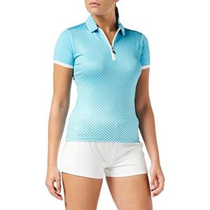 Island Green Vrouwen Golf Dames Gesublimeerde Zip Hals Ademend Vocht Wicking Flexibele Polo Shirt Polo Shirt