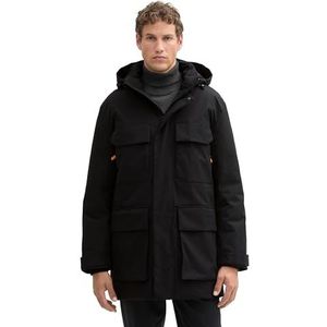 TOM TAILOR Denim Artic parka voor heren met afneembare capuchon, 29999 - Black, XXL