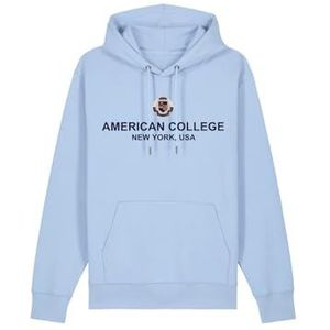 AMERICAN COLLEGE USA Herensweatshirt, hemelsblauw, maat M, ontspannen, Blauw, M