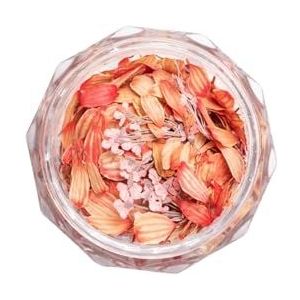 Semilac Flower Flakes Coral Blossom - koraal & roze nageldecoratie - droogbloemen voor uv-nagellak & uv-gel nailart