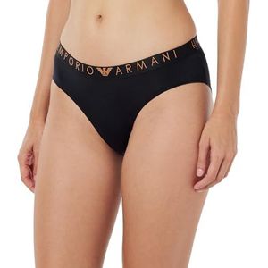 Emporio Armani Dames Dames High Iconic Microfiber Shorts, zwart, L
