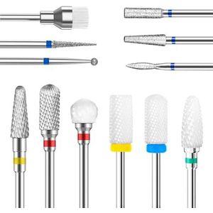 12 Stuks Borduurwerk Nagelschuurmachine Professionele Keramische Nagelschuurmachine Tip voor het Verwijderen van Gel en nagelriemen