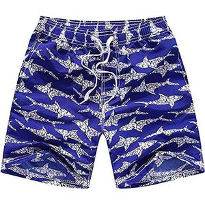 Little Hand Zwemshorts voor jongens board, Blauw 4, 3-4 Jaren