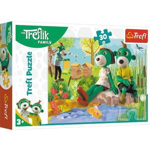 Trefl, Puzzel, De Treflik Familie, 30 stukjes, Trefliks bij de vijver, voor kinderen vanaf 3 jaar