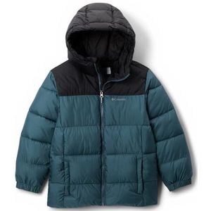 Columbia Jeugd Unisex Puffect Hooded Jacket Hooded Puffer Jacket, Everblue, Zwart, S