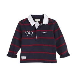 Gocco Poloshirt 99, gestreept, marineblauw, normale babymaat, marineblauw