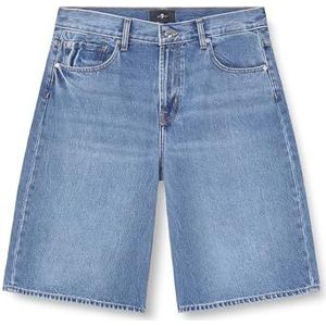7 For All Mankind Wide Leg Shorts Mason, lichtblauw, 32W
