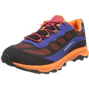 Merrell Moab Speed Low WTRPF wandelschoen voor kinderen, uniseks, blauw, zwart, oranje, 30 EU