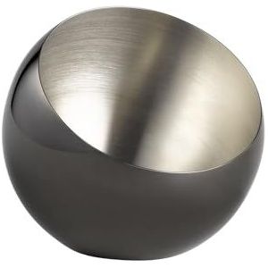 APS 40774 schaal ""SPHERE"", Ø 16 cm, hoogte 15 cm, 0,8 liter, roestvrij staal, gunmetal-look