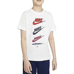 Nike B NSW Tee Futura Repeat T-shirt, wit, XL voor kinderen
