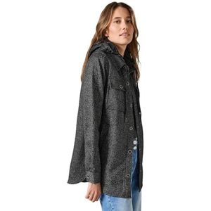 CECIL Dames B212317 Overhemd met capuchon, Zwart, L, zwart, L