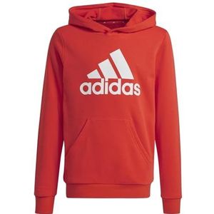 adidas Uniseks-Kind Big Logo Essentials Cotton Hoodie, bright red/white, 15-16 Years