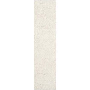 SAFAVIEH Shaggy tapijt voor woonkamer, eetkamer, slaapkamer - Milan Shag Collection, hoge pool, ivoor, 61 x 244 cm