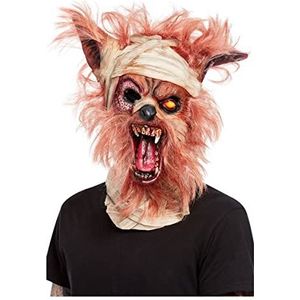 Werewolf Mummy Overhead Mask, Latex, with Hair