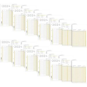 RNK 2910/24-10 - vakantieplanner 2024, 10 stuks, wandkalender voor maximaal 26 medewerkers, gevouwen op DIN A4, formaat 1000 x 297 mm