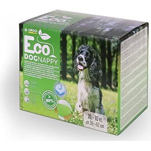 Croci Eco Dog Nappy Hondenluiers voor pipipi, biologisch afbreekbaar, geurvrij, voor gebruik en gooien, 10 stuks, maat XL, 36-62 cm