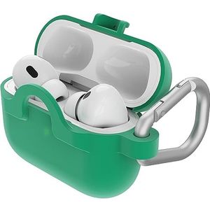 OtterBox Soft Touch-koptelefoonhoes voor AirPods Pro (1e gen / 2e gen), schokbestendig, valbestendig, ultradun, kras- en krasbeschermhoes voor Apple AirPods, inclusief karabijnhaak, Licht Groen