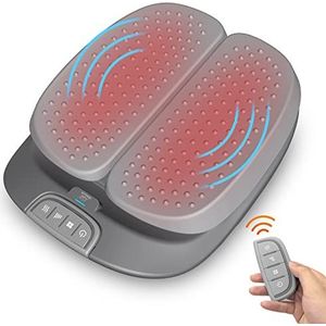 SNAILAX Elektrisch voetmassageapparaat met instelbare vibratie en warmte, afstandsbediening, voetenwarmer voor ontspanning van de voeten, cadeau voor heren, dames, mama, papa.