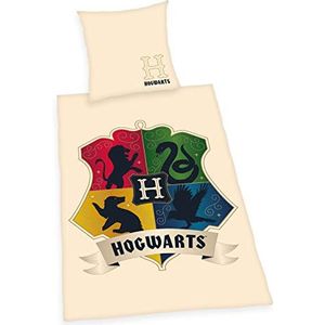 Herding Harry Potter beddengoedset, kussensloop 80 x 80 cm, dekbedovertrek 135 x 200 cm, met soepel lopende ritssluiting, katoen