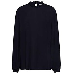 ESPRIT Crêpe blouse met Ajour-details, zwart, 34