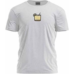 Bona Basics, Digitaal bedrukt basic T-shirt voor heren,% 70% katoen, 30% polyester, grijs, casual, herenbovenstuk, maat: S, grijs, S