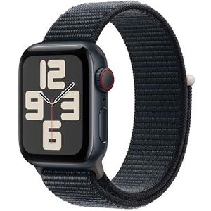 Apple Watch SE (2e generatie, 2023) (GPS + Cellular 40 mm) Smartwatch - Kast van middernacht aluminium - Middernacht geweven sportbandje. Conditie en slaap bijhouden, ongelukdetectie, CO��₂-neutraal
